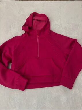Amazon Women's Fuchsia Half-Zip Hooded Pullover